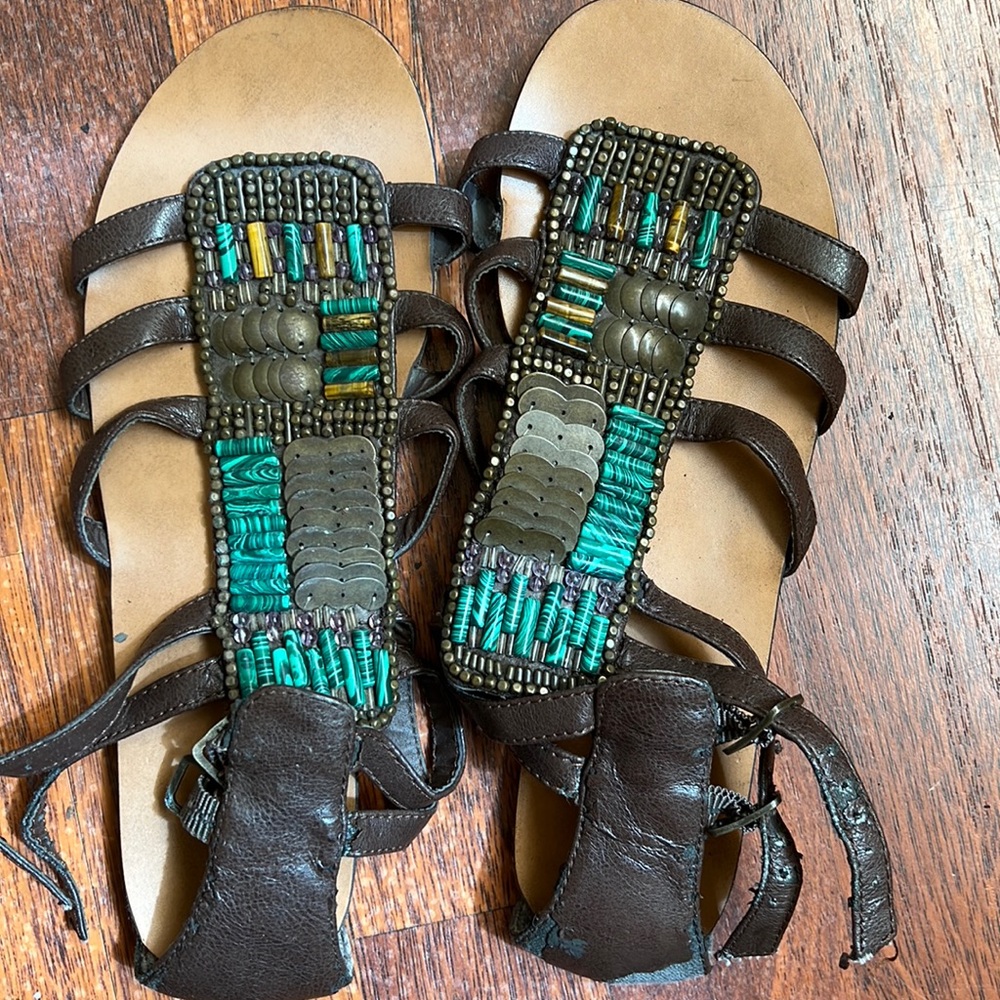Vintage Beaded Sandals